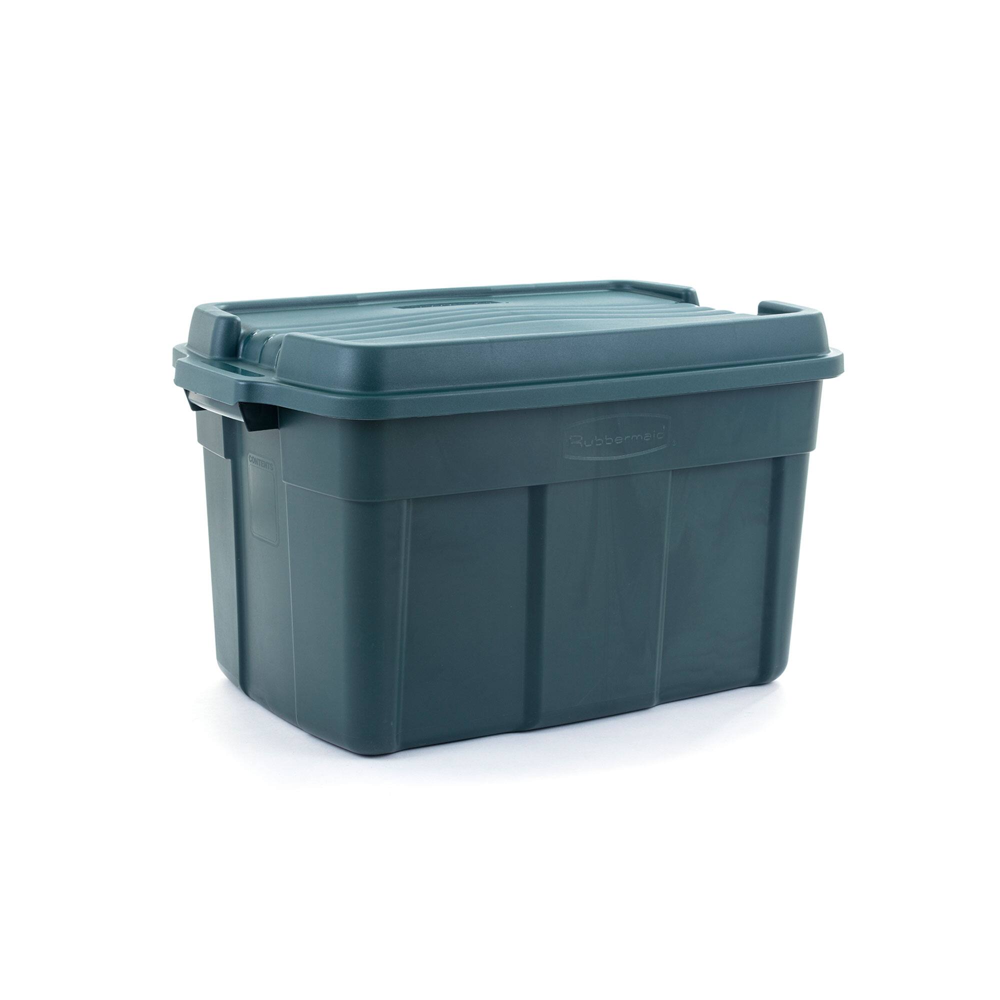 Alt View 1. RubberMaid - Rubbermaid 3 Pack High Top Storage Containers for Garage and Home Use, 37 Gallon - Hunter Green.