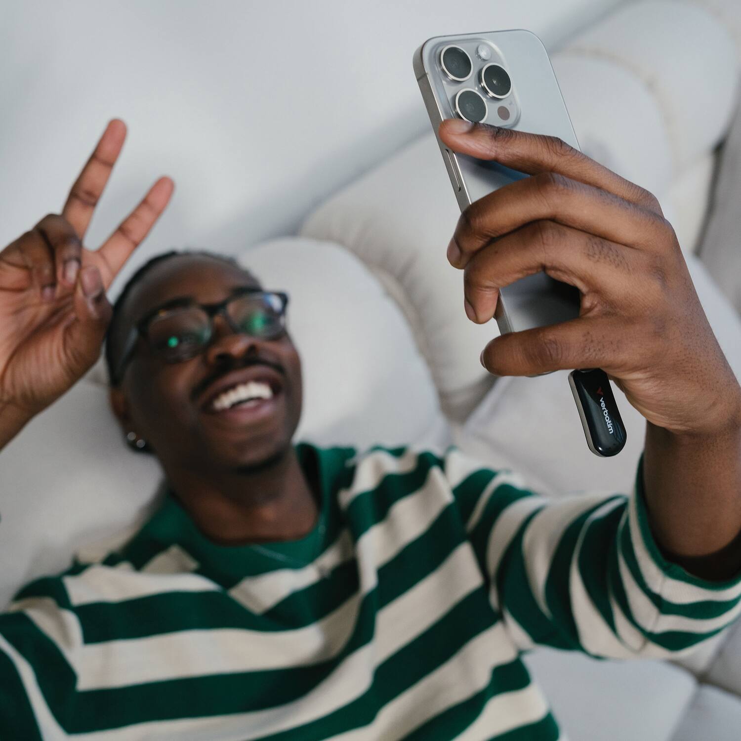 Back. Verbatim - Verbatim 30226 Plectra Usb-c Flash Drive, Black (256 Gb) - black.