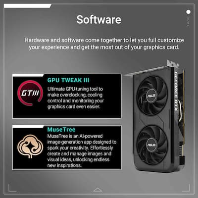 ASUS DUAL NVIDIA GeForce RTX 5050 OC Edition 8GB GDDR6 PCI Express ASUS DUAL NVIDIA GeForce RTX 5050 OC Edition 8GB GDDR6 PCI Express