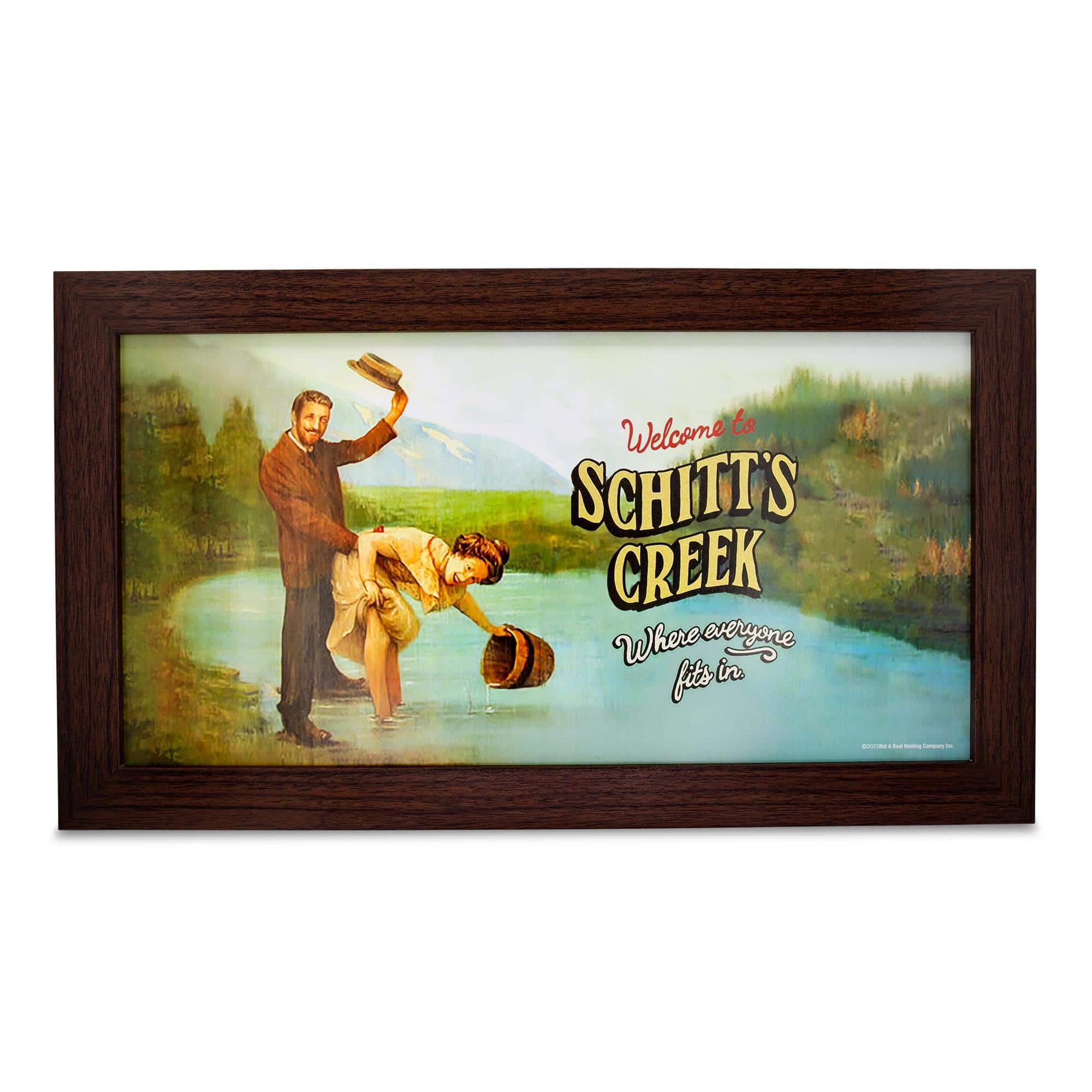 Silver Buffalo - Schitt's Creek Welcome Sign Replica Framed MDF Hanging Wall Art | 10 x 18 Inches - Brown price history on PriceWatchPro