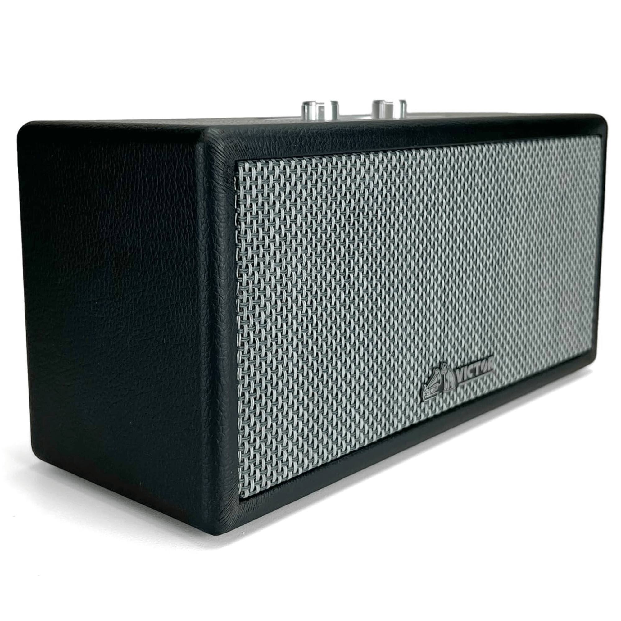 Angle. Victor Audio - Portable Speaker with Bluetooth Wireless Technology and Built-In Battery - Black.