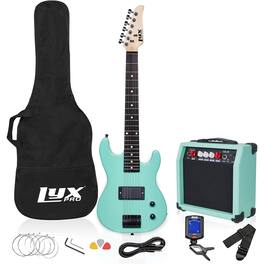 Lyxpro - Electric Guitar Kit, 30” Electric Guitar with Amp & Electric Guitar Accessories - Green