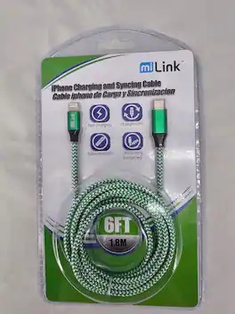 miLink - 6' iPhone to Type-C Charging and Syncing Cable