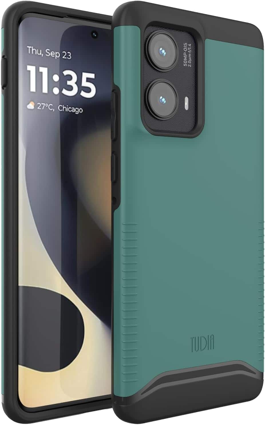 TUDIA - Merge for Motorola Edge 2024 Case 5G Drop tested - Hunter Green