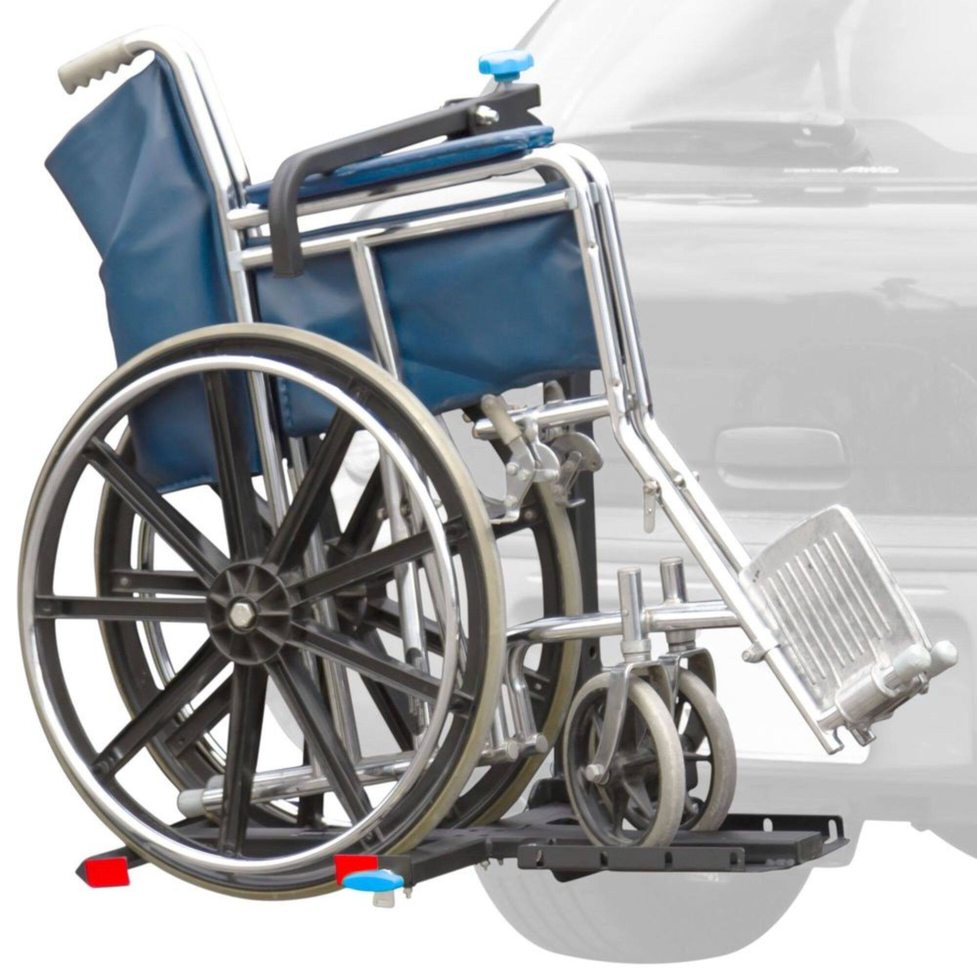 Alt View 5. Silver Spring - Silver Spring Foldable Manual Wheelchair Carrier Platform with Hitch Ball Mount - Black.
