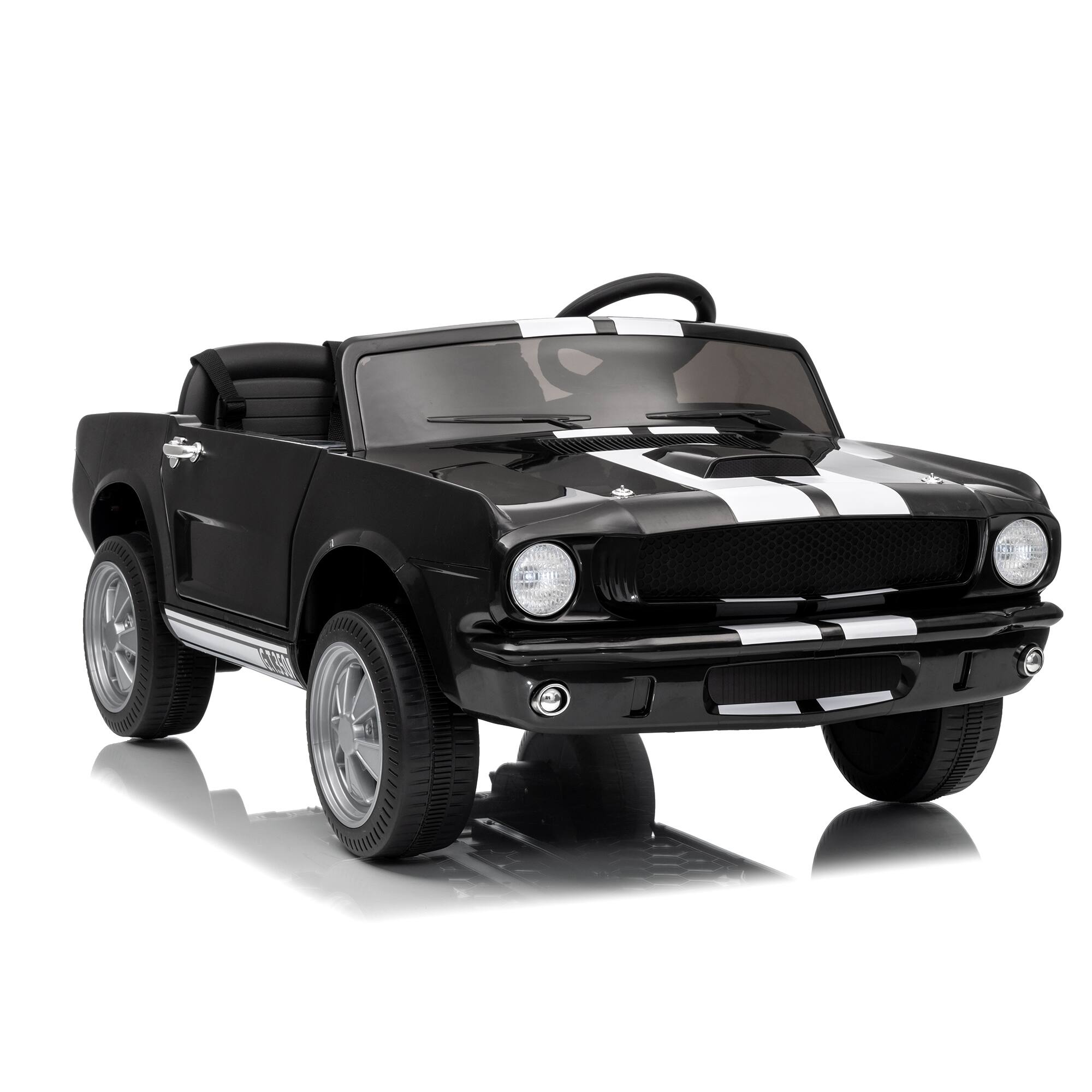 Front. GAOMON - 24V Kids Electric Car Ride on Cars, with Remote Control, 2 Seater Battery Powered Vehicles, Big Toddler Toys for 3-5 - black.