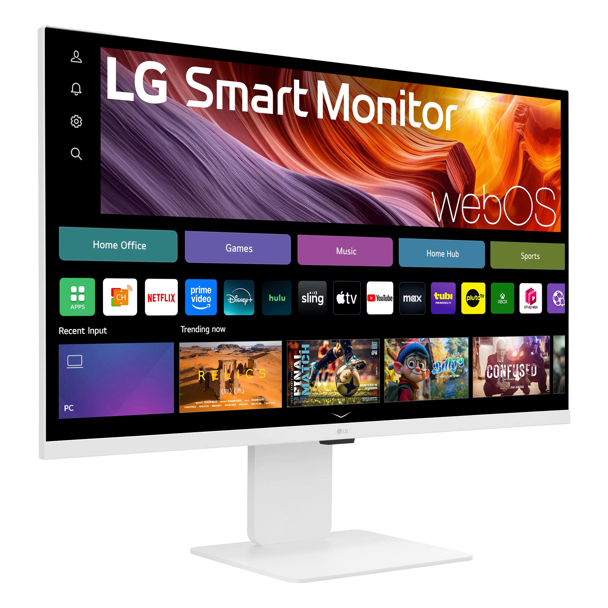 LG Smart Monitor
webOS
Home Office
Games
Music
Home Hub
Sports
APPS
Netflix
prime video
Disney+
hulu
sling tv
tv
YouTube
max
tubi
pluto tv
FOX
ESPN
Recent Input
PC
Trending now
REBELS
CONFUSED
I : | | | | |
FIMAL MATCH .- 24 .
S. Billy'o CONFUSED ET
en LE