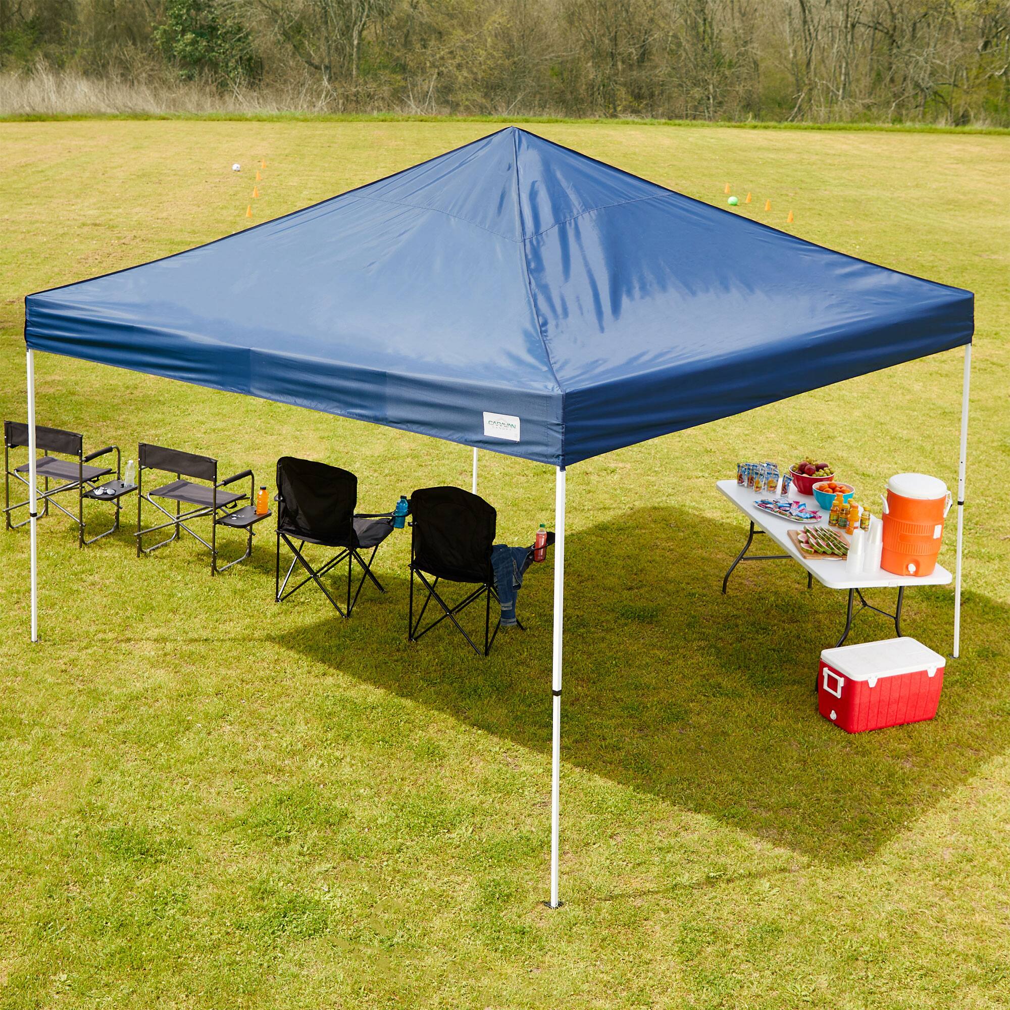 Alt View 3. Caravan Canopy - Caravan Canopy M Series Pro 2 12 x 12 Foot Straight Leg Instant Canopy, Blue - Navy Blue.