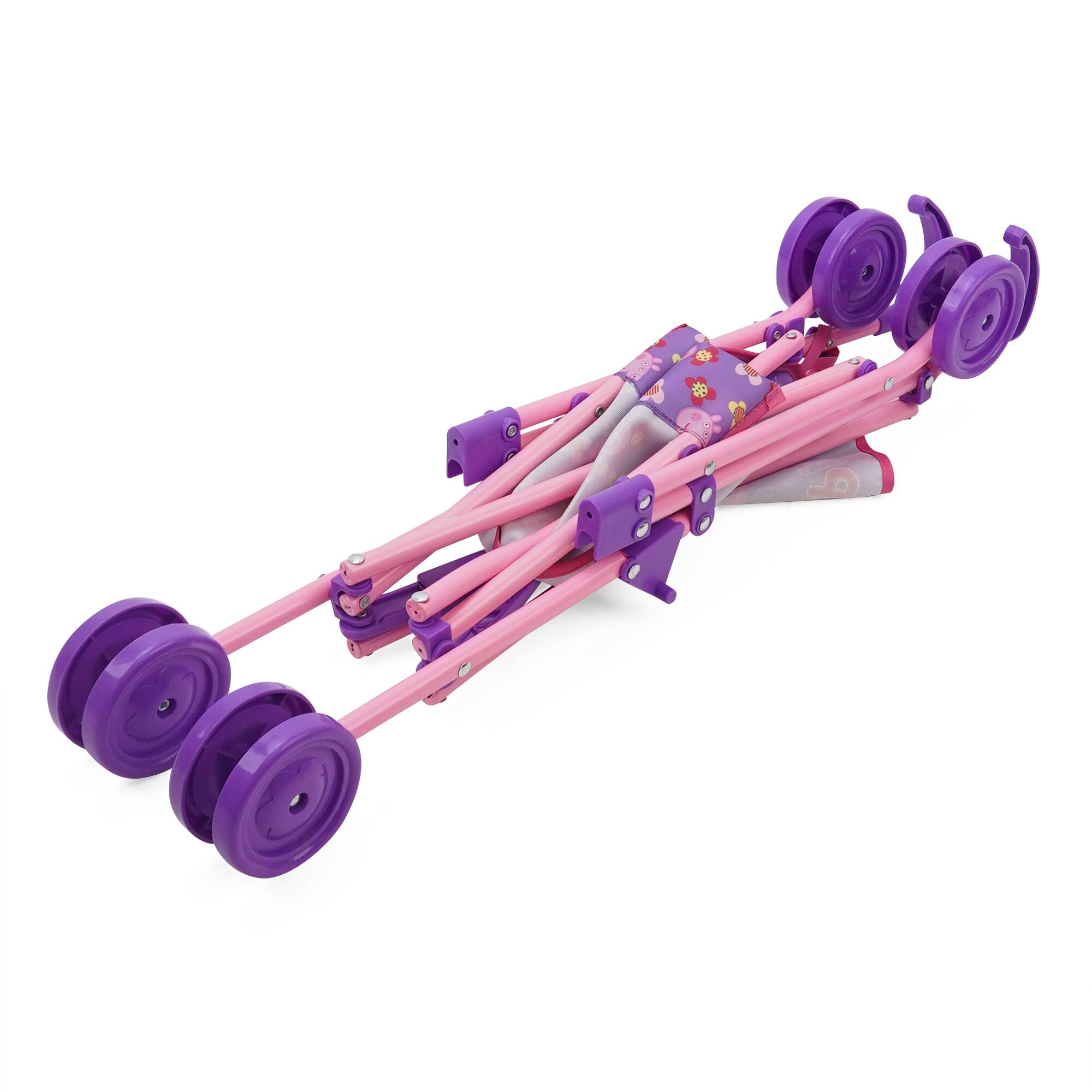 Alt View 11. 509 Crew - Peppa Pig: Doll Umbrella Stroller - Purple, Pink, Flowers.