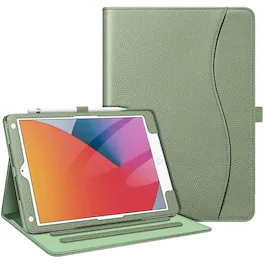 Kitcheniva - Protective Stand Case For iPad 9th 8th 7th Generation 10.2 Inch With Pocket Holder - Sage Green