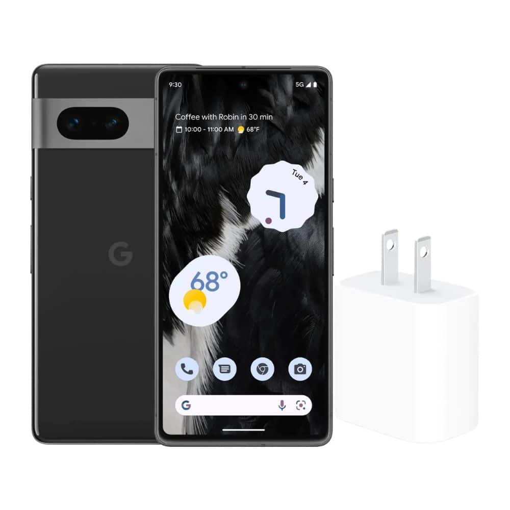 Google - Pixel 7 128GB - (Verizon) Unlocked With Extra Power Adapter - Obsidian