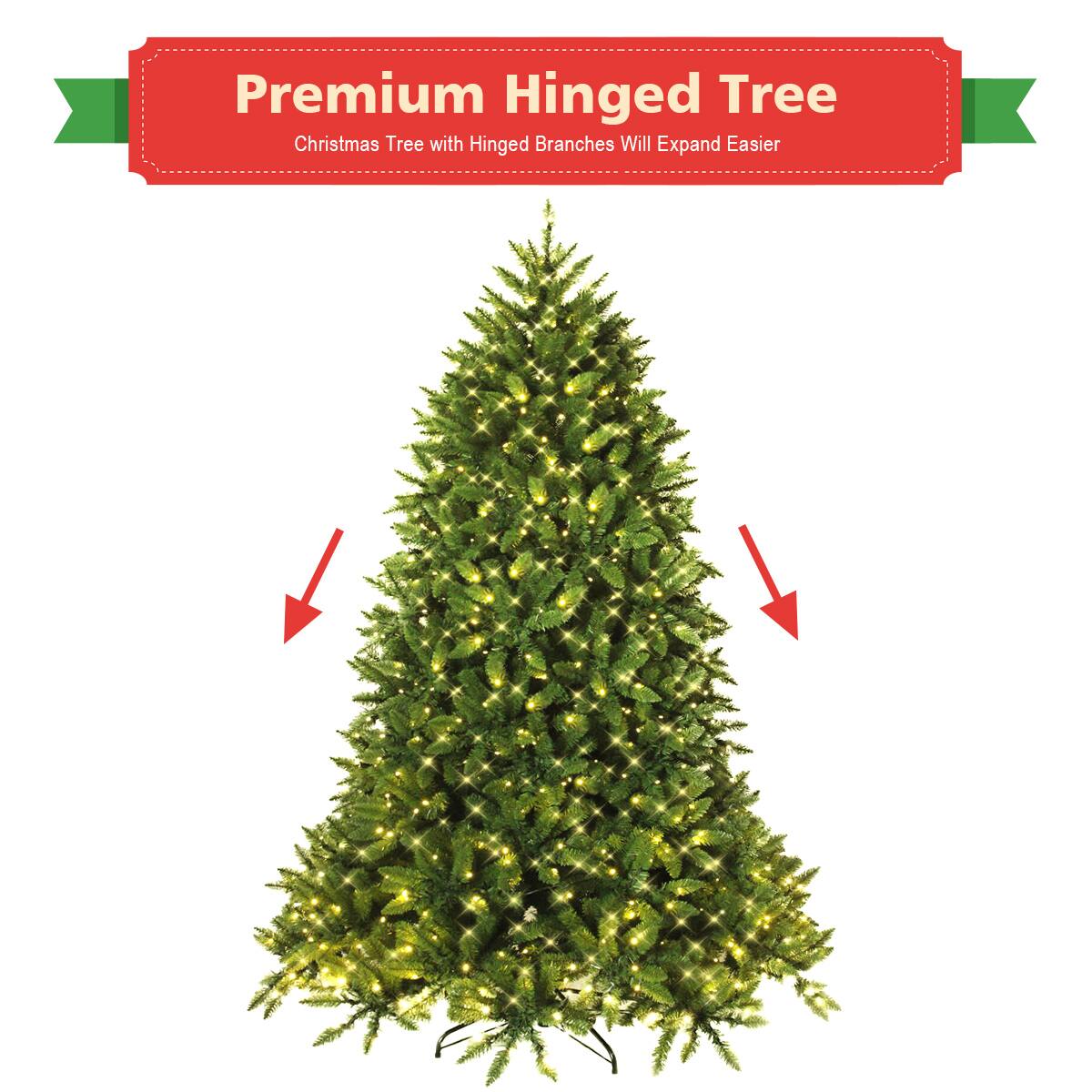 Premium Hinged Tree Christmas Tree with Hinged Branches Will Expand Easier