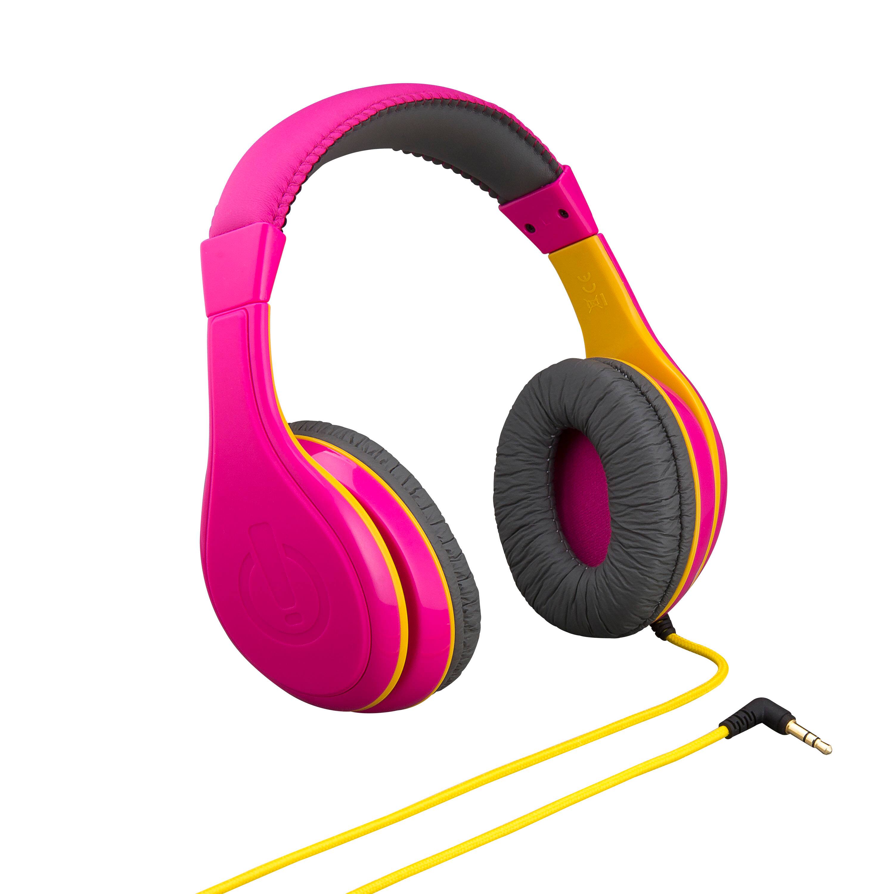 Left. eKids - eKids Wired Headphones for Kids, Children’s Headphones for School, Home, or Travel - Pink - Pink.