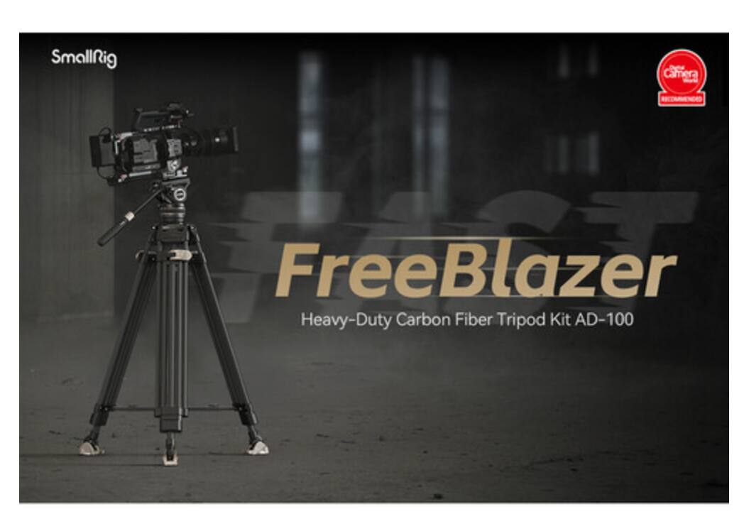 SmallRig  
FreeBlazer  
Heavy-Duty Carbon Fiber Tripod Kit AD-100  

Recommended by  
FreeBlazer Camera