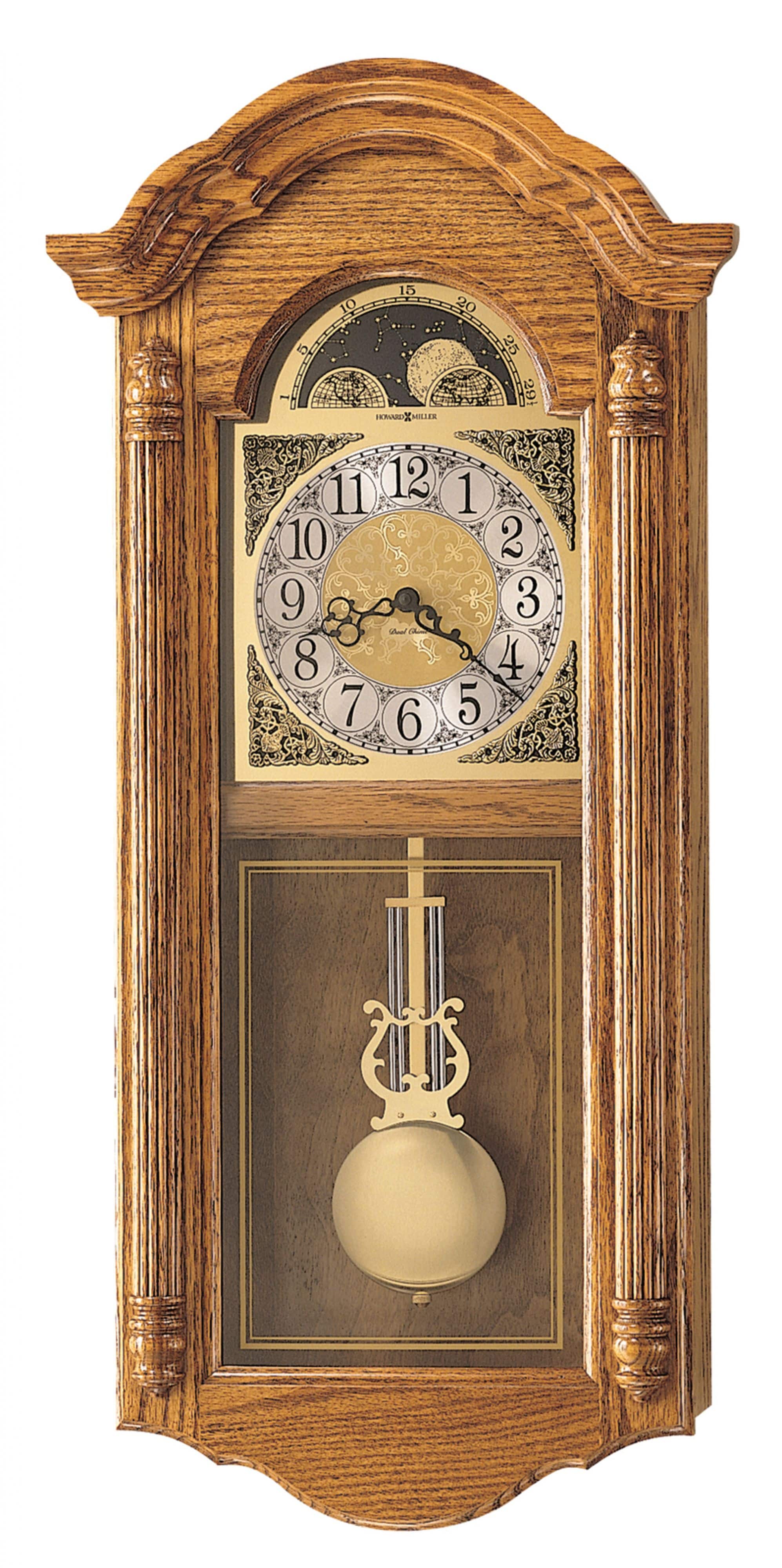 Howard Miller - 620156 Fenton Wall Clock 620156 Golden Oak - Brown