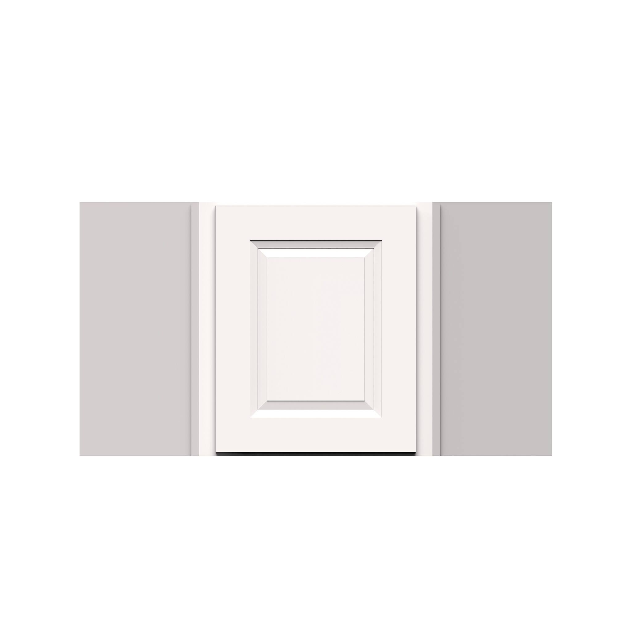 Alt View 1. Boyel Living - 24-in W x 18-in H x 12-in D Shaker Corner Kitchen Wall Cabinet with Soft-Close Door - Glacier White.