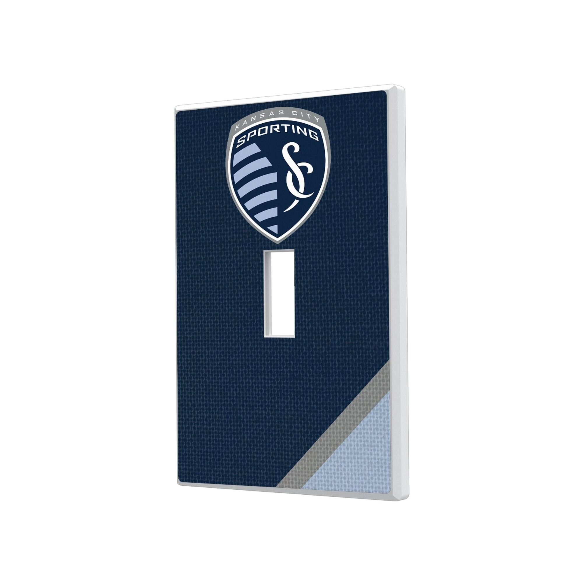 Keyscaper - Sporting Kansas City Diagonal Stripe Design Single Toggle Lightswitch Plate - Multicolor price history on PriceWatchPro