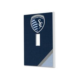 Keyscaper - Sporting Kansas City Diagonal Stripe Design Single Toggle Lightswitch Plate - Multicolor