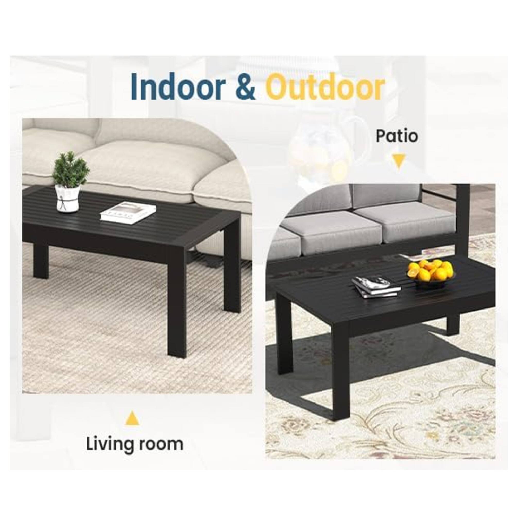 Indoor & Outdoor  
Patio  
Living room