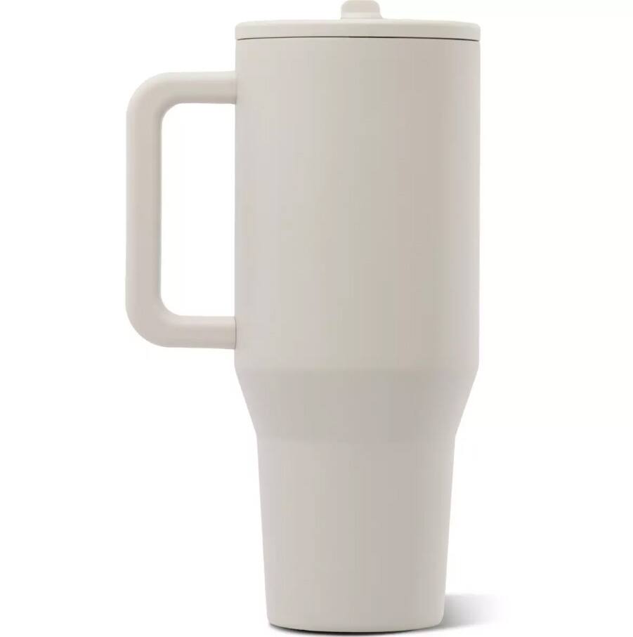 Alt View 2. HydroJug - 32 oz Linen BPA Free Insulated Cup - White.