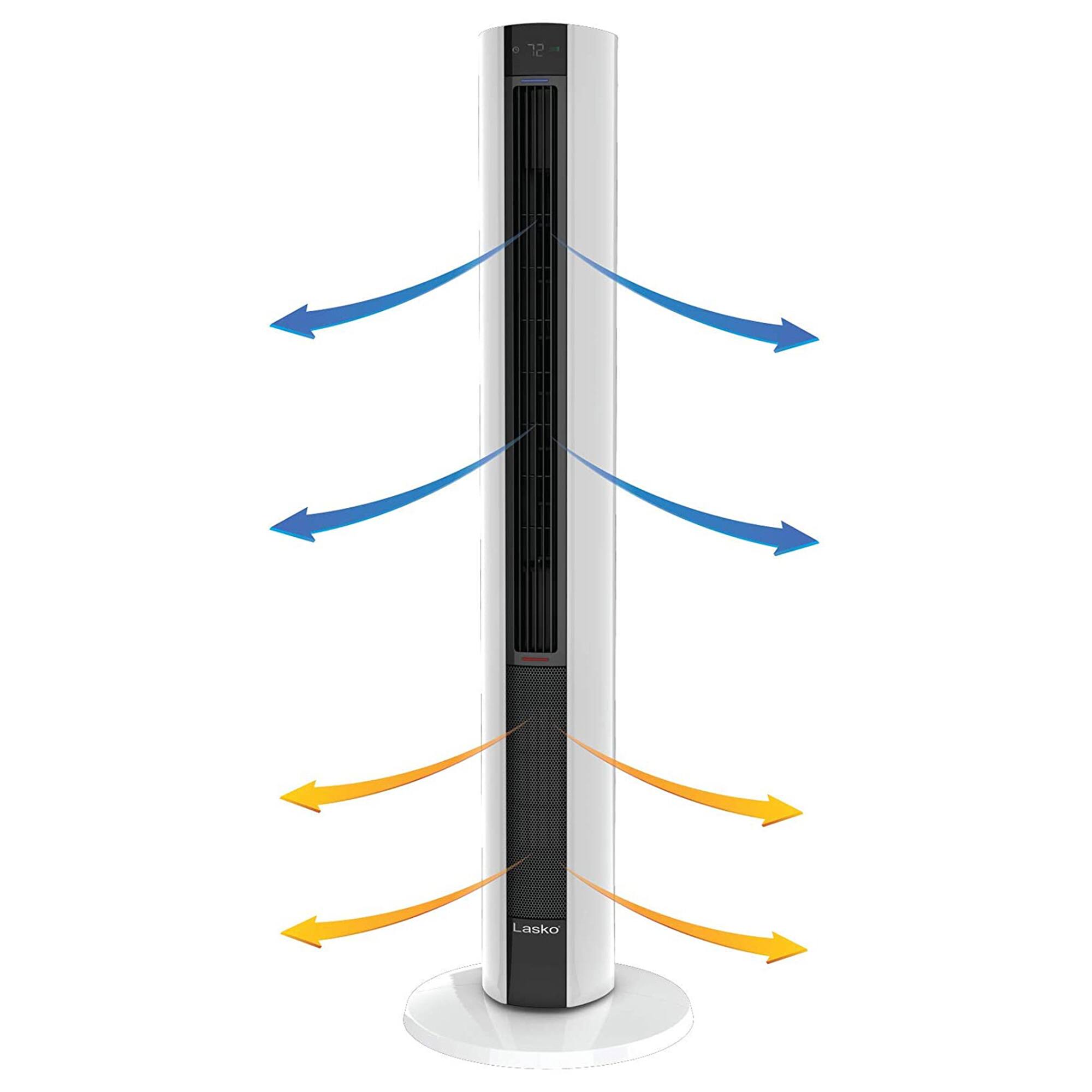 Alt View 3. Lasko - Lasko All Season Comfort Remote Control Tower Fan and Heater, White (2 Pack) - White.