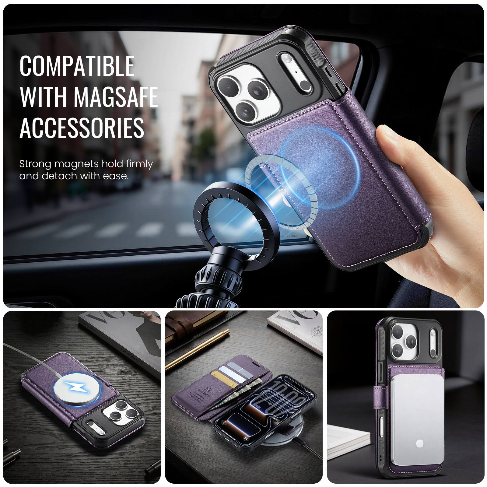 COMPATIBLE WITH MAGSAFE ACCESSORIES

Strong magnets hold firmly and detach with ease.