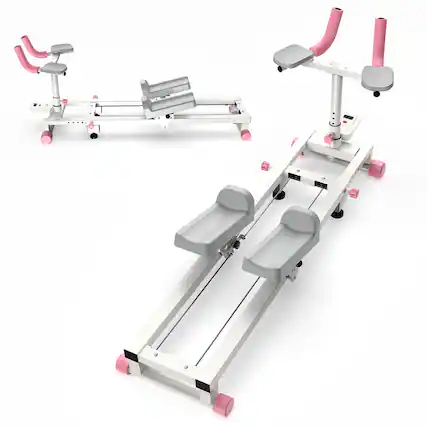 Front. Anysun - Crawl Spine Stretch Trainer, Spine Twist & Stretch Trainer, Core Training Equipment for Home Gym & Office - Pink.