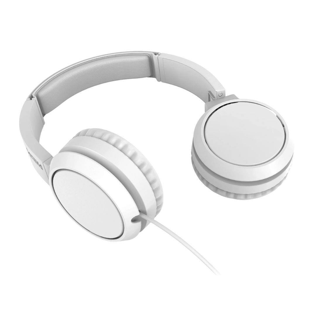 Angle. Philips - Philips 3000 Series TAH4105WT00 White On Ear Headphones with 32mm Drivers - White.