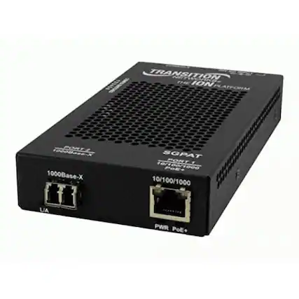 TRANSITION NETWORKS
THE ION PLATFORM
PORT 1
1000Base-X
SGPAT
PORT 1
10/100/1000
PoE+
10/100/1000
PWR PoE+