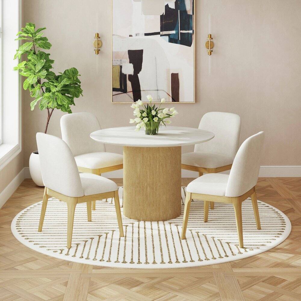 Alt View 5. Picket House Furnishings - Sutton Dining Side Chair with White Fabric in Natural - Tural.
