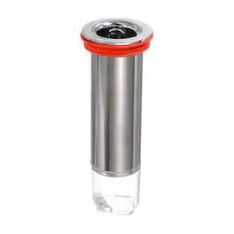 Unique Bargains - 4.9" Odor Proof Floor Drain, Floor Drain Cover Shower Plug Drain Backflow Preventer for Pipes Tubes Bathroom - Red Silver/Transparent
