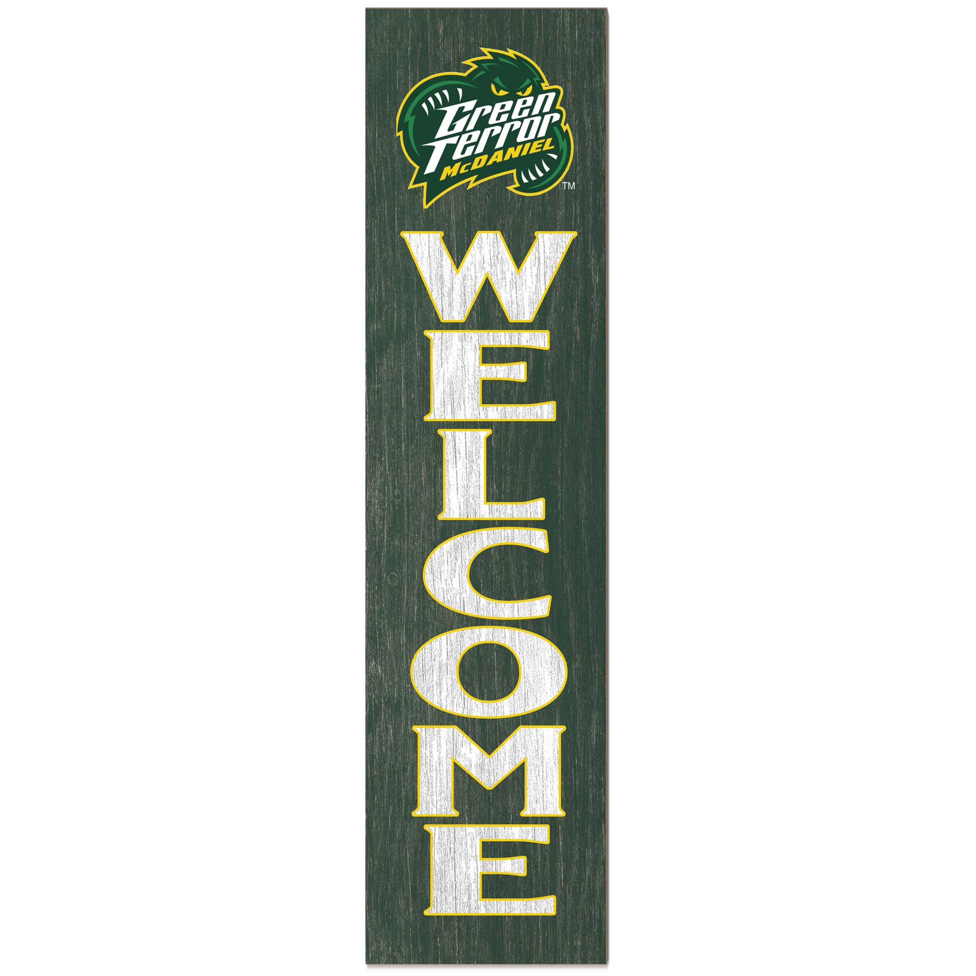 McDaniel Green Terror 12'' x 48'' Outdoor Leaner Welcome Sign