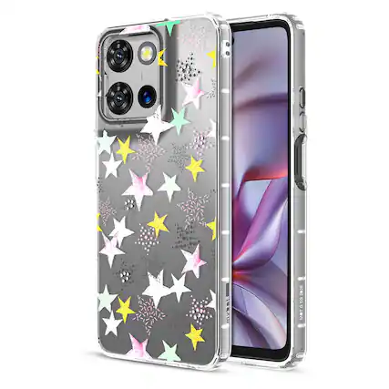 Front. Mybat Pro - MyBat Pro Mood Series Case for Motorola G 5G (2026)/Moto G Play (2026) / Moto G 5G (2025) - Starstruck - Clear.