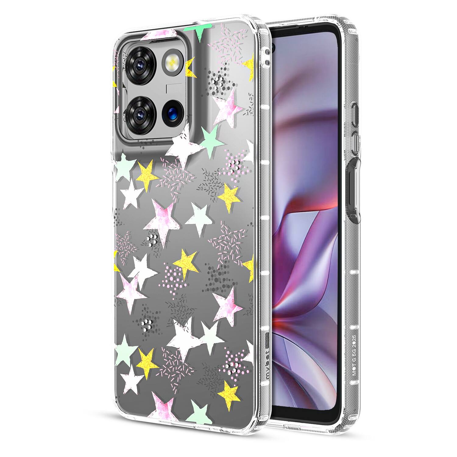 Front. Mybat Pro - MyBat Pro Mood Series Case  for Motorola G 5G (2026)/Moto G Play (2026) / Moto G 5G (2025) - Starstruck - Clear.