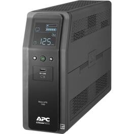 APC - by Schneider Electric Back-UPS Pro 1350VA Tower UPS - 0U Tower - AVR - 120 V AC Output - Stepped Approximated Sine - Black