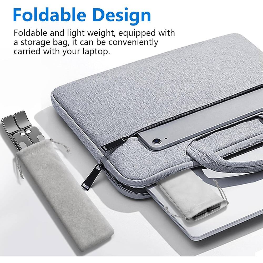 Foldable Design

Foldable and light weight, equipped with a storage bag, it can be conveniently carried with your laptop.
