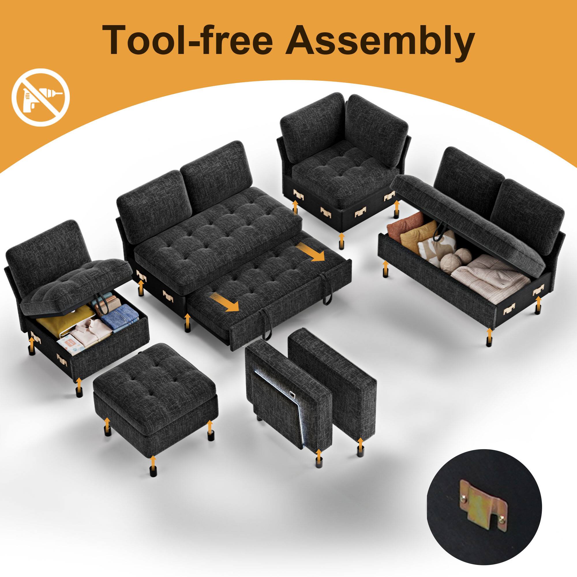 Tool-free Assembly