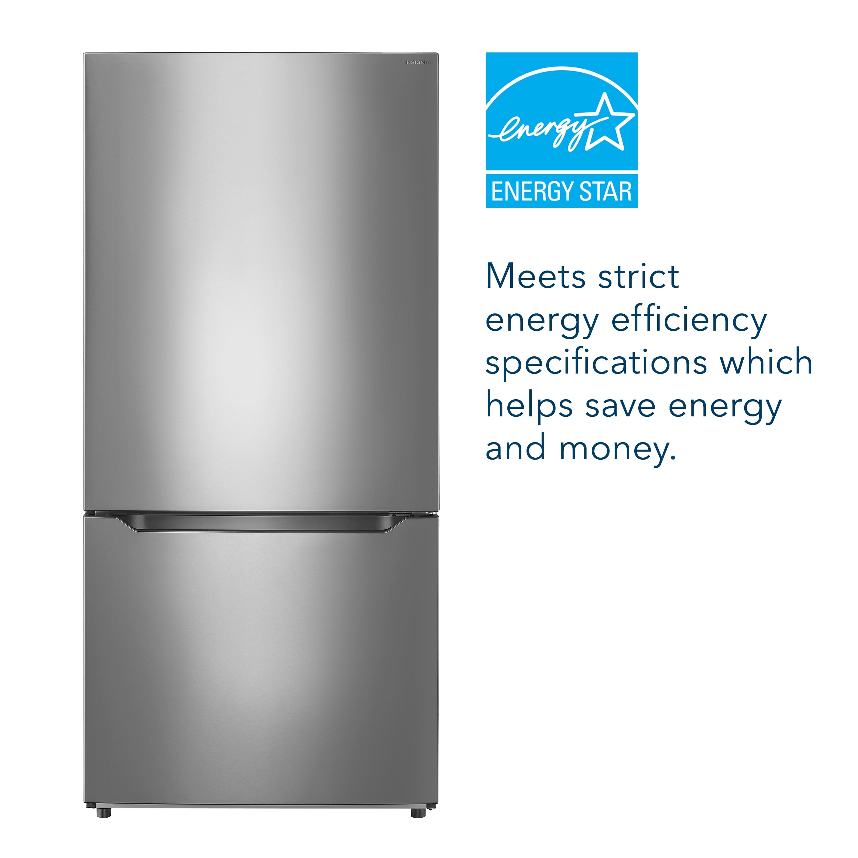 The text on the image is: "Meets strict energy efficiency specifications which helps save energy and money."