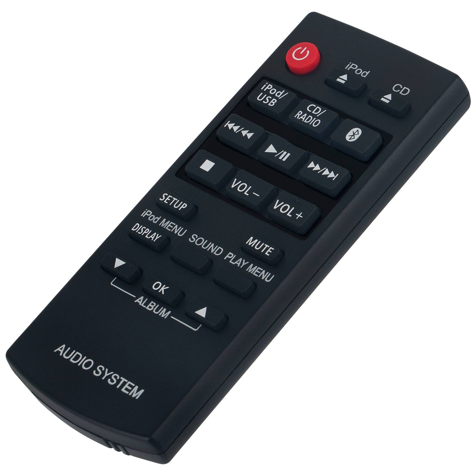 USB iPod/CD/USB RADIO  
VOL - VOL +  
SETUP iPod MENU DISPLAY  
SOUND PLAY MENU MUTE  
OK ALBUM  
AUDIO SYSTEM