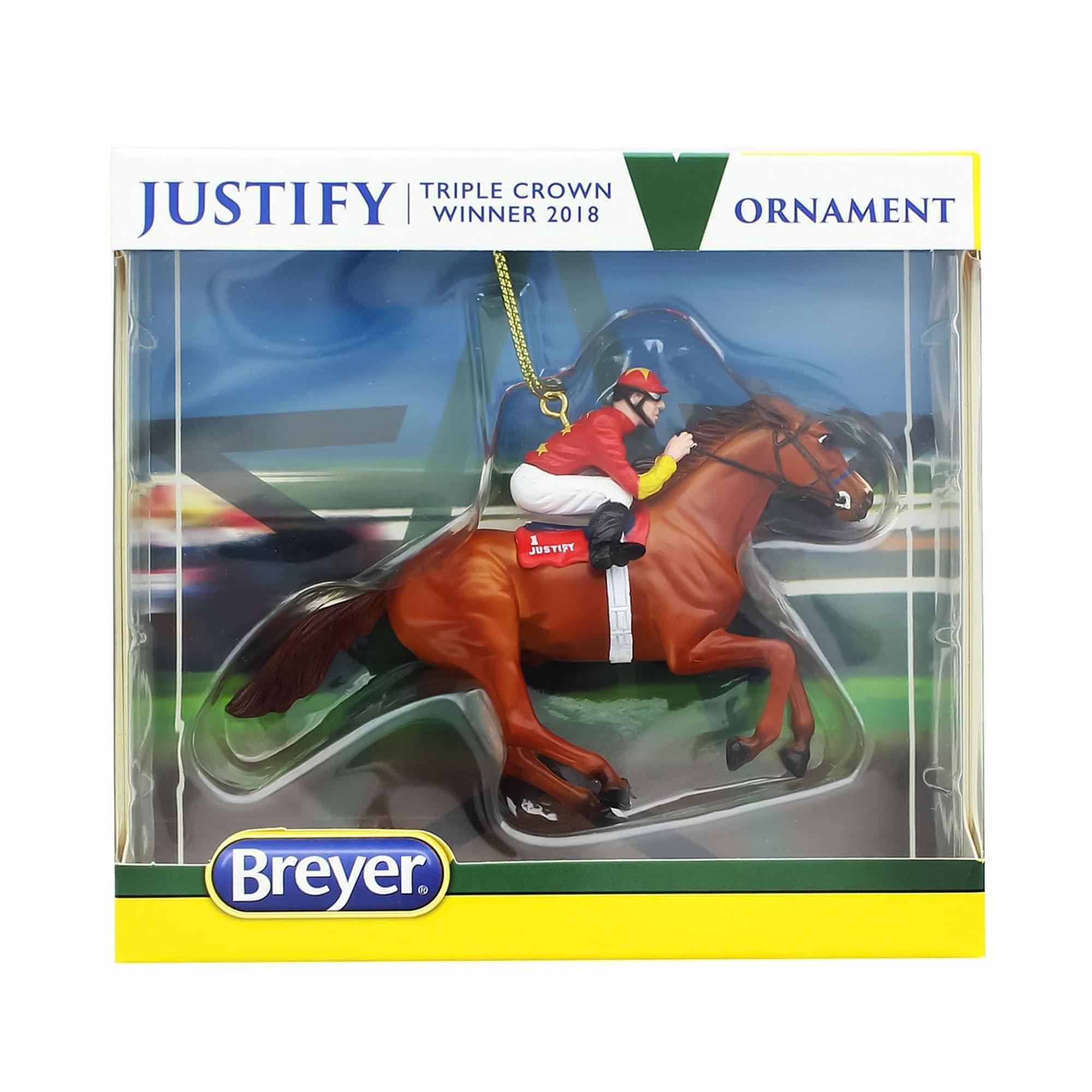 JUSTIFY  
TRIPLE CROWN WINNER 2018  
ORNAMENT  
Breyer