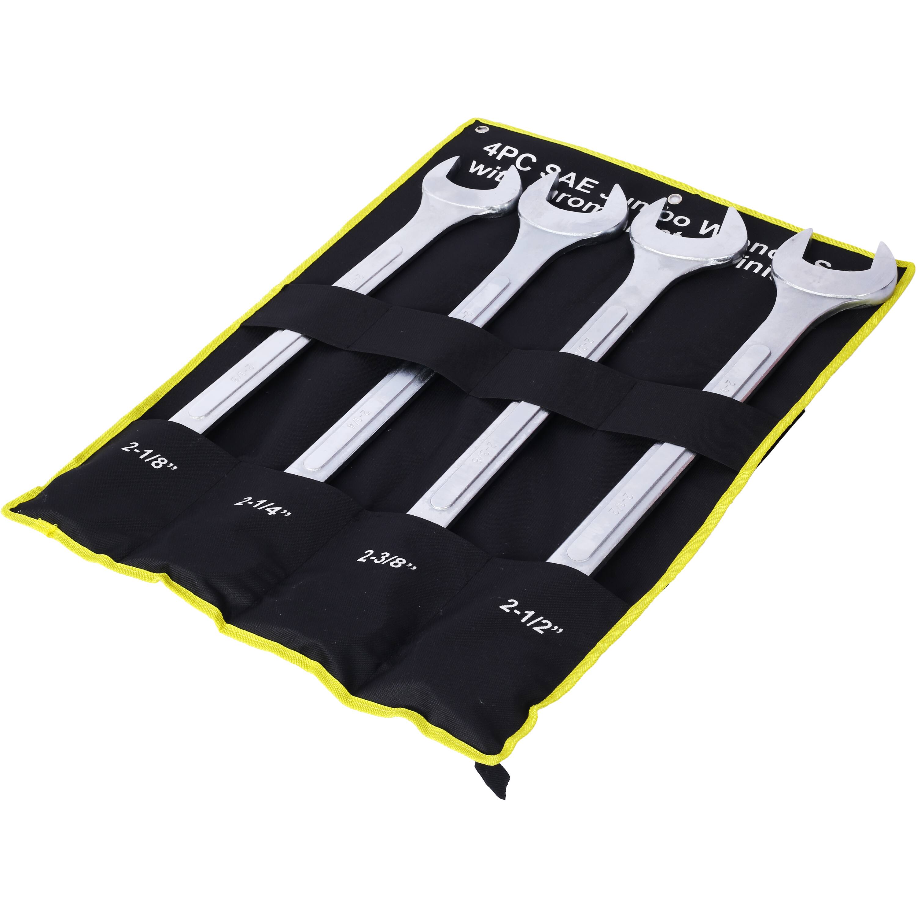 4PC SAE wrench set  
Sizes: 2-1/8", 2-1/4", 2-3/8", 2-1/2"