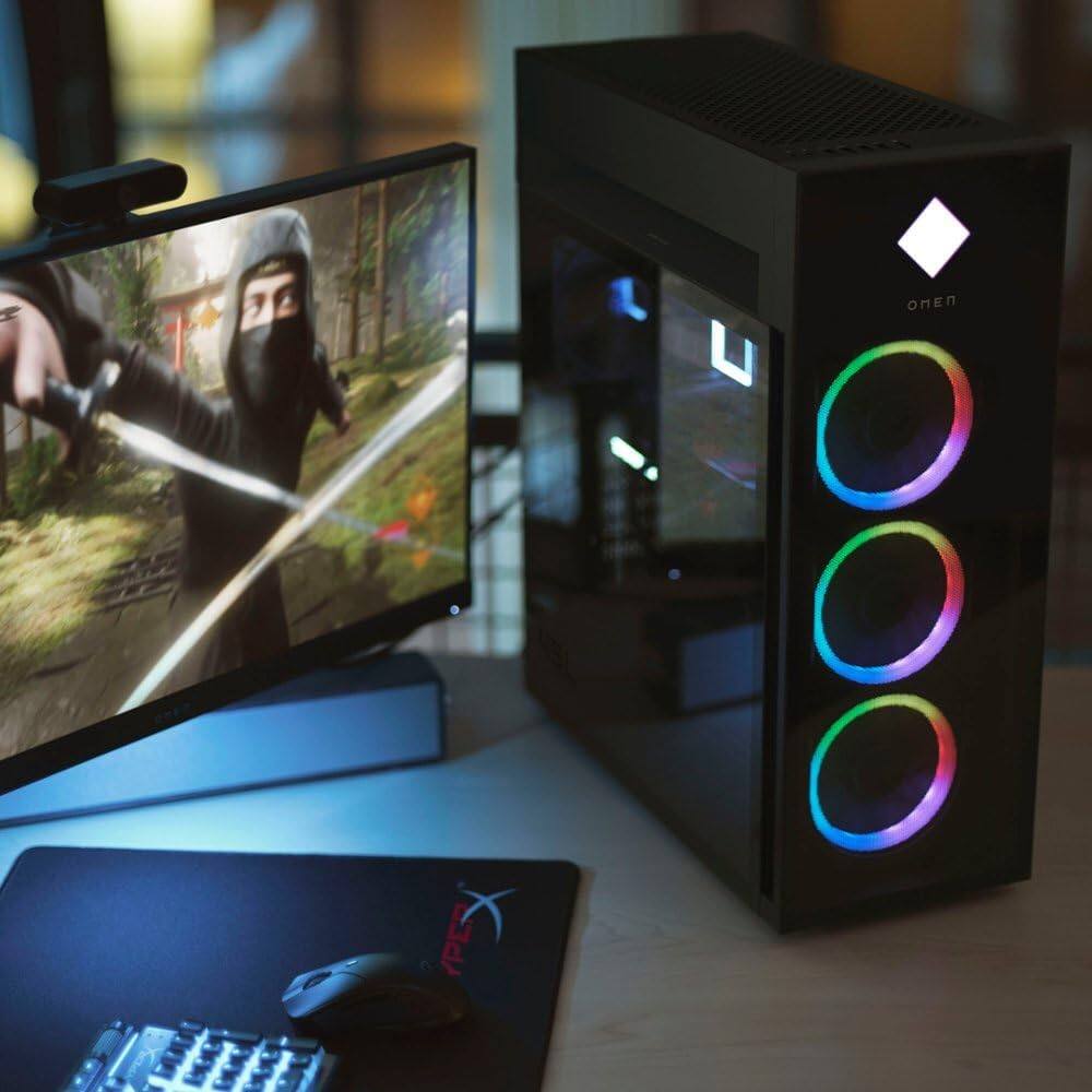 Alt View 2. HP - HP Omen 45L Gaming Desktop | i7-13700K | RTX 4060 Ti | 64GB DDR5 | 2TB SSD | Win11 Pro | Wi-Fi 6 | Bluetooth 5.3 - Black.