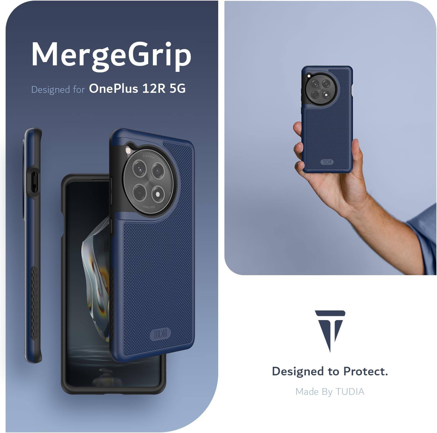 MergeGrip  
Designed for OnePlus 12R 5G  

Designed to Protect.  
Made By TUDIA