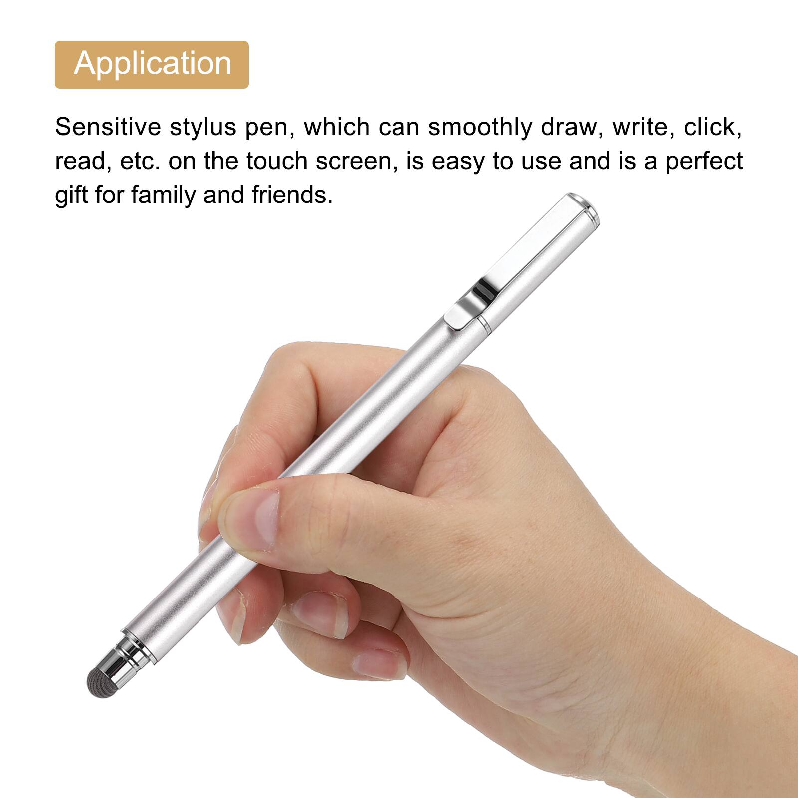 Application

Sensitive stylus pen, which can smoothly draw, write, click, read, etc. on the touch screen, is easy to use and is a perfect gift for family and friends.