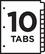 Alt View 4. Avery - Ready Index Table of Contents Paper Dividers, 1-10 Tabs - White.