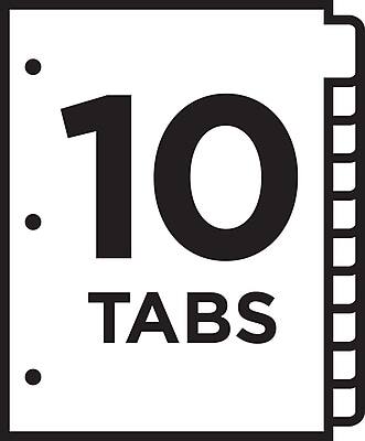 Alt View 4. Avery - Ready Index Table of Contents Paper Dividers, 1-10 Tabs - White.