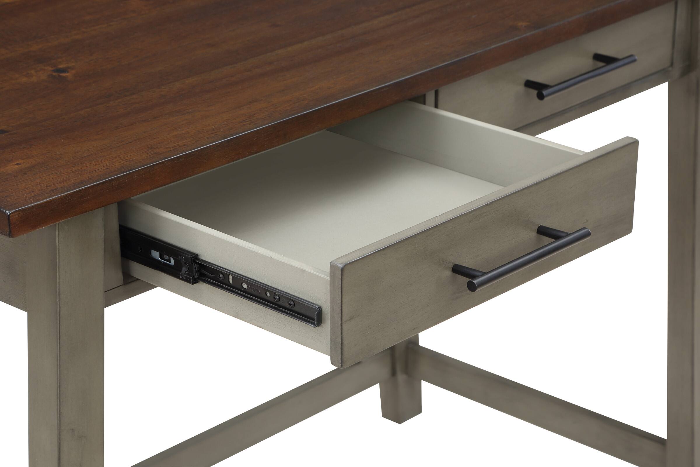 Alt View 15. OSP Home Furnishings - Milford Rustic Writing Desk - Slate Grey.