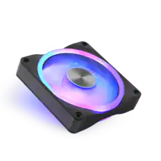 Front. NZXT - NZXT F120U Ultra RGB Fan - 120mm PWM - Black - Black.