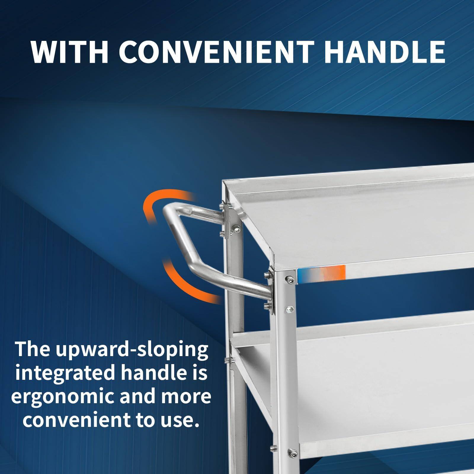 WITH CONVENIENT HANDLE

The upward-sloping integrated handle is ergonomic and more convenient to use.