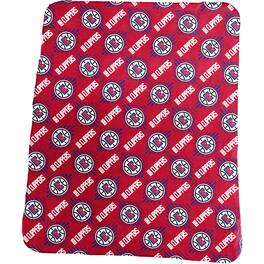 Logo Brands - LA Clippers 60'' x 50'' Repeat Pattern Lightweight Throw Blanket - Multicolor